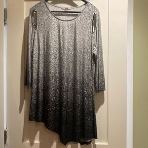 ADX asymmetrical long blouse. Size Lg